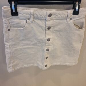 Kids Cat & Jack Cream Button-Front Corduroy Skirt